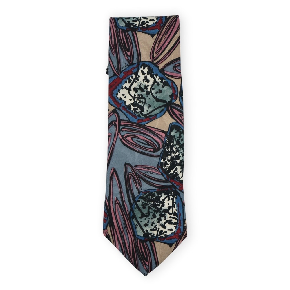 VTG Liebert Mens Necktie Abstract‎ Pattern Tie Modern Retro Made in USA